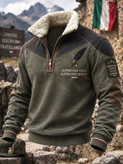 Felpa con zip del quarto d'onore del veterano italiano