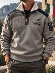 Pullover Mezza Zip Onore Veterano Italiano