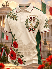 Polo commemorativa patriottica da uomo