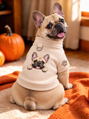 Camicia a manica corta con stampa Bulldog francese carina (con anello a D)