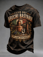 T-shirt casual da uomo con stampa di uno slogan divertente