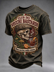 T-shirt casual da uomo con stampa di uno slogan divertente