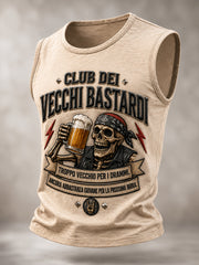 Canotta casual da uomo con stampa di slogan divertente