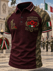 Camicia a maniche corte da uomo per il Giorno della Memoria dei Veterani italiani