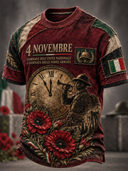 Maglietta a maniche corte da uomo per il Giorno della Memoria dei Veterani italiani